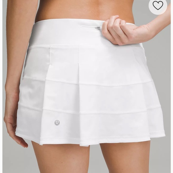 Lululemon Pace Rival Mid-Rise White Tennis Skirt 4 Tall - Picture 2 of 11